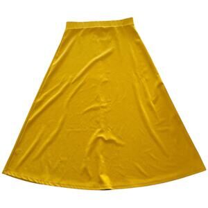 Womens Skirt Size Large Yellow Maxi Summer Fairy Modest Hippie Indie Bold